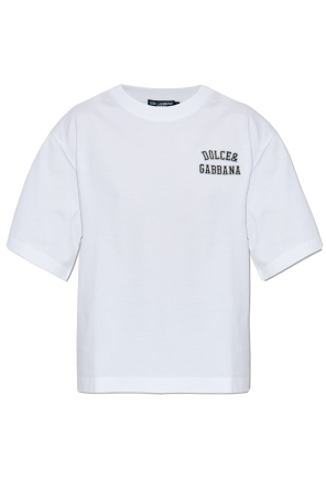 White T-shirt with Logo Dolce & Gabbana - Vitkac AS